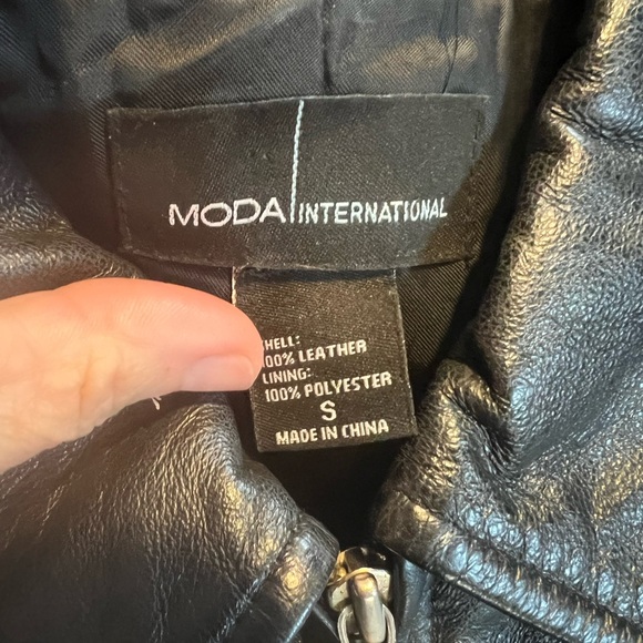 Victoria Secret MODA LEATHER JACKET VINTAGE S - Picture 4 of 4
